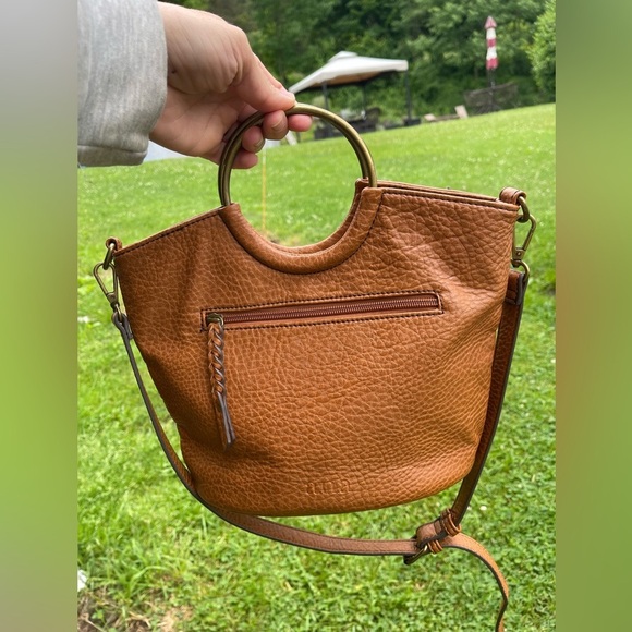 Ana brown ring boho faux leather adjustable strap should bag purse handbag - Picture 13 of 14